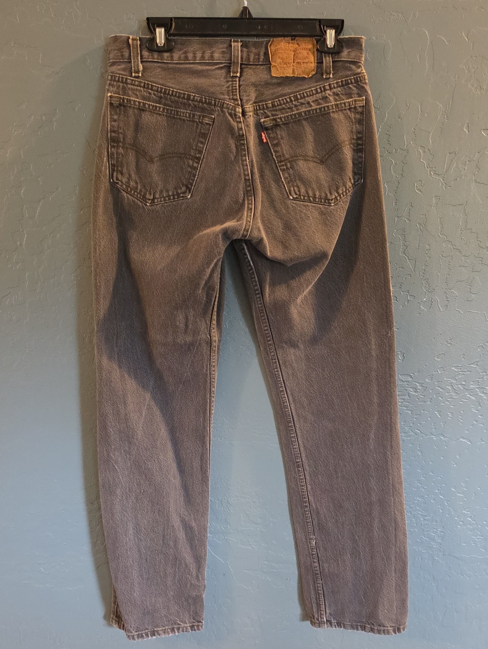 90s VTG 501 Levi's Men's Faded Grey Slim Straight Jeans 30x30
